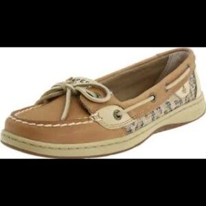 Sperry leather sequin topsider loafer